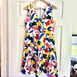Jcrew flower a line dress size 4